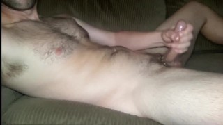 Jerking off to Porn till I bust and taste my load