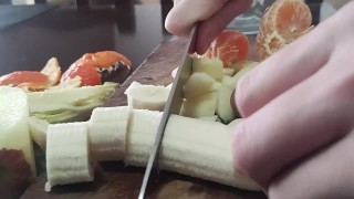 Porn Food #4 – Fruit Salad (Banana – Apple – Cock…)